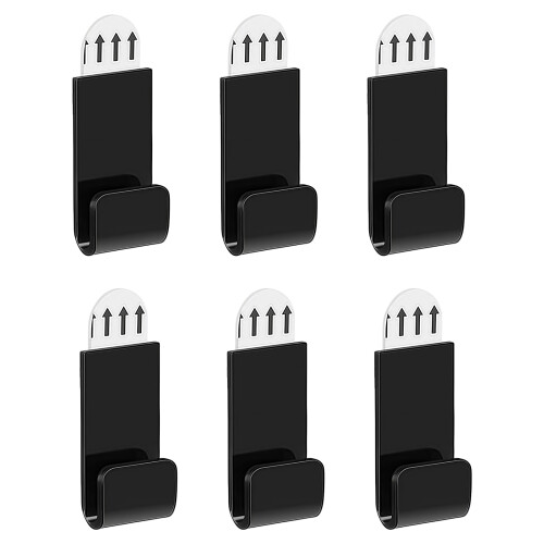 6 Acrylic Record Wall Hangers Wall Mounted Acrylic Rack-Black