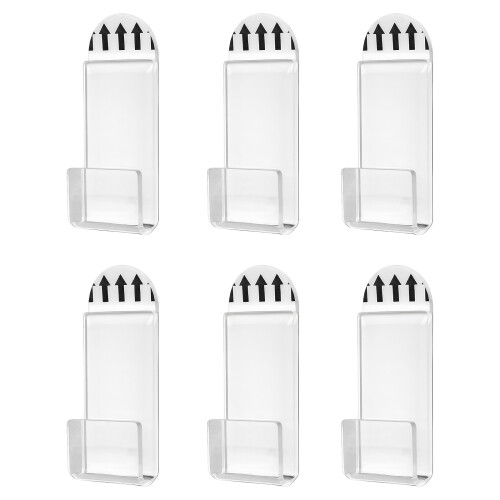 Cintre mural transparent pour stockage de disques, 6-Clair