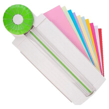 Paper Trimmer with 12Pattern Rotating Blade and Ruler for Scrapbooking, Photos and Cards