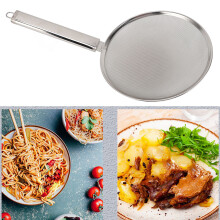 High-Resistant Stainless Steel Skimmer Spoon 26cm, Anti-Slip Handle
