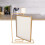 Y5578 Double-Sided Gold Metal Rotating Photo Frame, Rectangular, 565g 1
