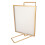 Y5578 Double-Sided Gold Metal Rotating Photo Frame, Rectangular, 565g 14