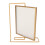 Y5578 Double-Sided Gold Metal Rotating Photo Frame, Rectangular, 565g 13