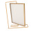 Y5578 Double-Sided Gold Metal Rotating Photo Frame, Rectangular, 565g 8