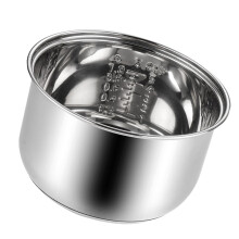 3L Stainless Steel Rice Cooker Inner Pot, Nonstick Replacement Bowl with Even Heating Base