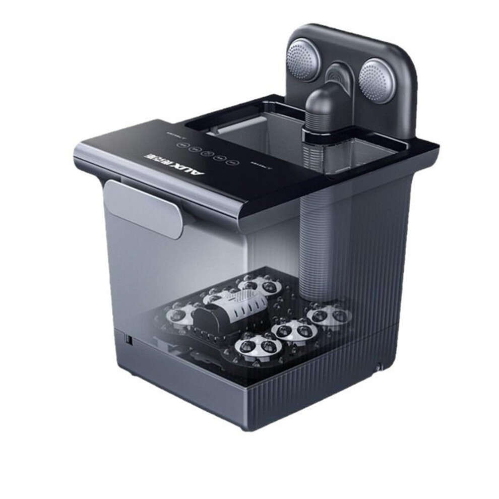 Black Foot Spa With Heat Therapy And Massage Rollers, Heated Foot Bath Massager For Pain And Stress Relief,
