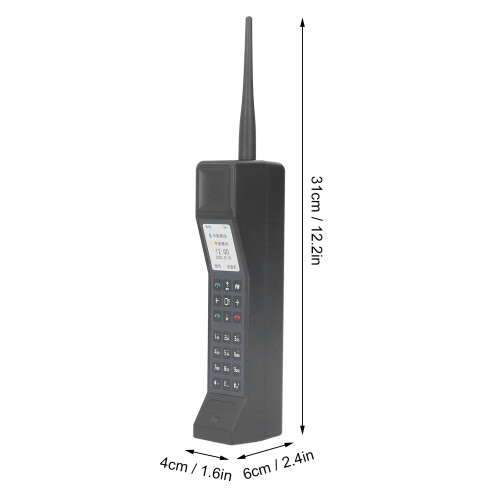 Authentic 90s Brick Cell Phone Prop - Nostalgic Black Design 1