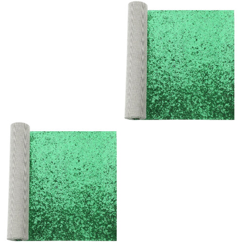 2Stk Langlebiger Glitter PU Stoff Für DIY Accessoires 2