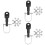 3Sets Adapter Coupler Black Practical Bike Trailer Joint 8