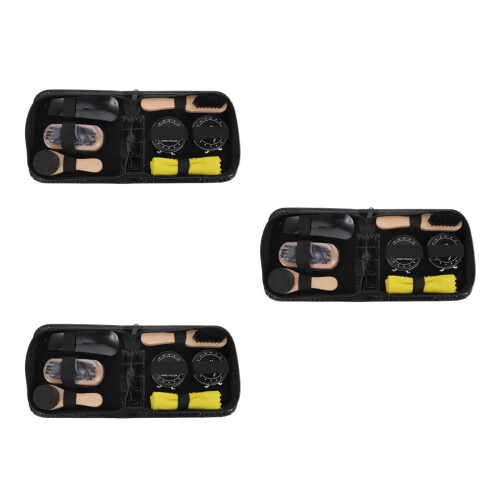 3Sets Schuhputz Set Bürsten Set Für Politur 2