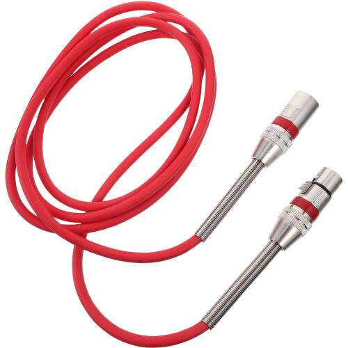 2Ud Cable Micrófono Xlr Rojo 3 Pines Resistente Para Audio 2