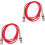 2Ud Cable Micrófono Xlr Rojo 3 Pines Resistente Para Audio 5