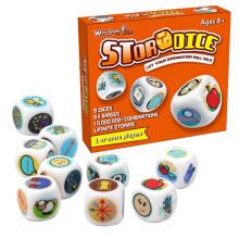 9 Story Dice – Storytelling Dice for Creative Play Imaginative Game, Fun Family Game with 54 Pictures, Cool Narrative Dice for Early Education