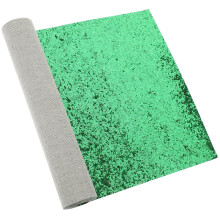2Ud Tela PU Verde Brillante Para Confección Y Elaboración De Bisutería