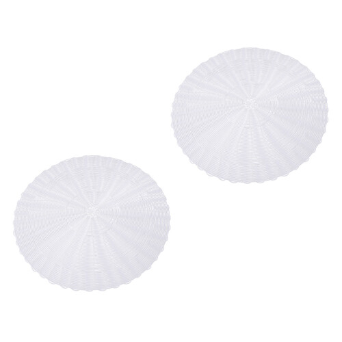 6Pcs Reusable White Silicone Steamer Liners Non-Stick Pads for Dim Sum 1