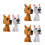 6Pcs Resin Dog Bobblehead Car Interior Dashboard Ornaments 10