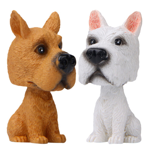 6Pcs Resin Dog Bobblehead Car Interior Dashboard Ornaments 2