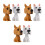 6Pcs Resin Dog Bobblehead Car Interior Dashboard Ornaments 5