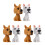 6Pcs Resin Dog Bobblehead Car Interior Dashboard Ornaments 6