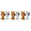 6Pcs Resin Dog Bobblehead Car Interior Dashboard Ornaments 7