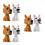 6Pcs Resin Dog Bobblehead Car Interior Dashboard Ornaments 4