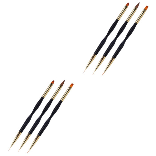 6Ud Cepillo Doble Color Negro Para Y Estilo Personal 2