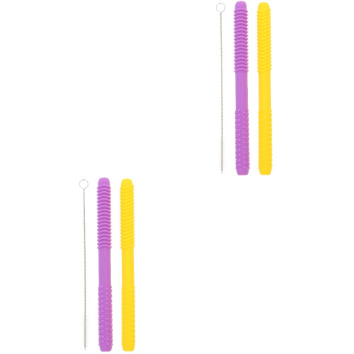 2Sets Practical Baby Teething Rods Supple Molar Teether Toys 2