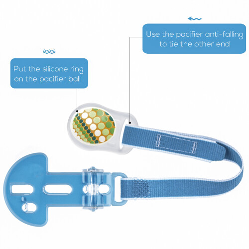 10Pz Adattatore Clip Ciuccio Silicone Bianco Per 1