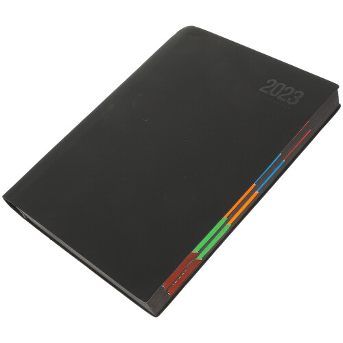 2Pz Agenda Planner Nera Con Carta Resistente Per Note E Programmazione
