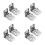 8Pz Kit Supporti Per Tende A Rullo Argento Facile Installazione Casa 6