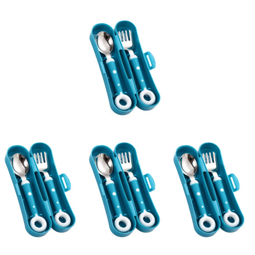 4Ensembles Tableware Silicone Durable Vert Fourchette 1