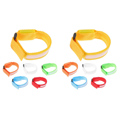 12Pz Braccialetti LED in Nylon , Per Corsa E Feste 2