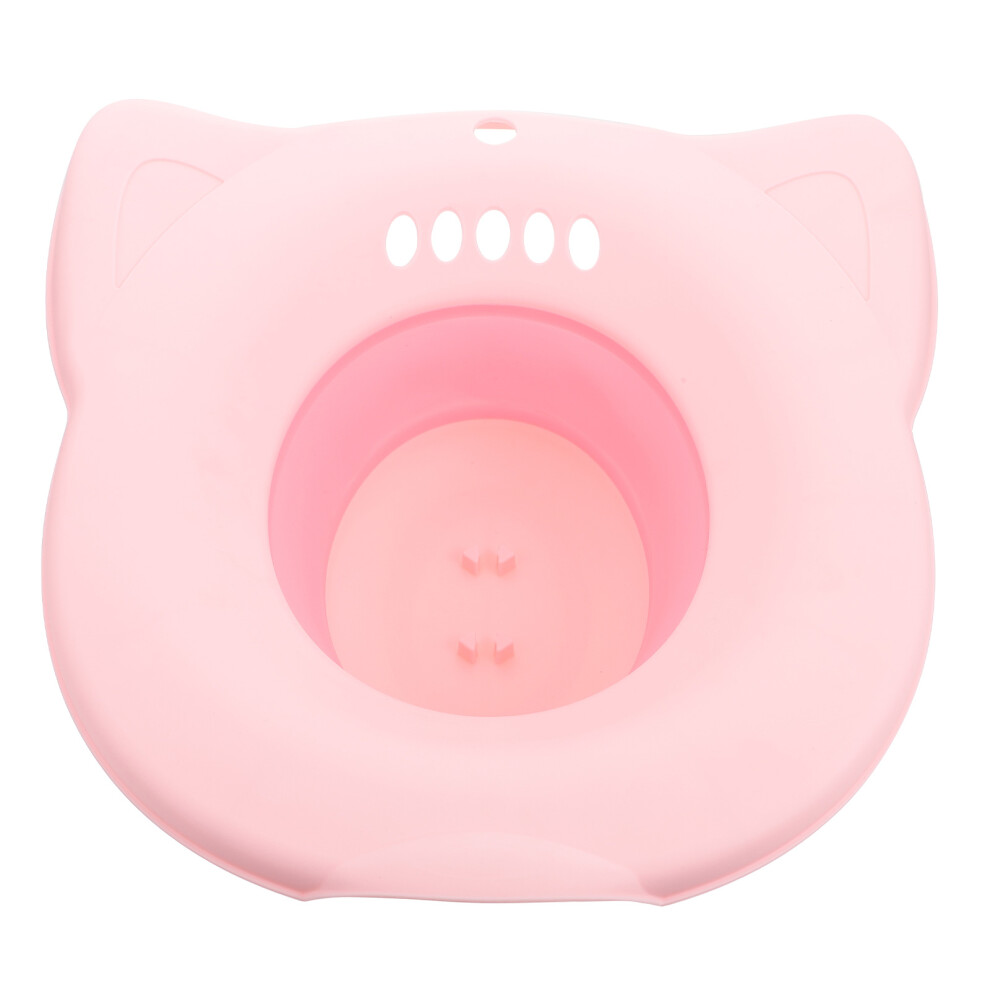 2Pcs Ergonomic Pink Folding Sitz Bath Toilet Basin With Pp Material 3591263155028
