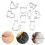 36Pcs Compact Stainless Steel Cat Cookie Cutter DIY Baking Mold Silver 11