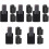 15Pcs Black TV Remote Holder Wall Mount with Pen Storage, Space-Saving 9