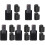 15Pcs Black TV Remote Holder Wall Mount with Pen Storage, Space-Saving 8