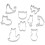 36Pcs Compact Stainless Steel Cat Cookie Cutter DIY Baking Mold Silver 3