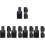 15Pcs Black TV Remote Holder Wall Mount with Pen Storage, Space-Saving 11