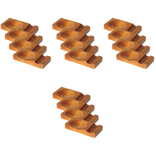 16Pz Bacchette Cucchiaio in Legno Marrone 2