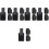 15Pcs Black TV Remote Holder Wall Mount with Pen Storage, Space-Saving 10
