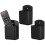 15Pcs Black TV Remote Holder Wall Mount with Pen Storage, Space-Saving 2