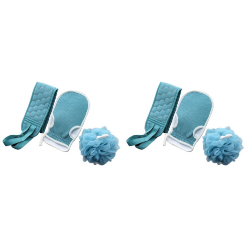 2Conjuntos Conjunto Banho Acessórios Exfoliação Luvas E Cor 1