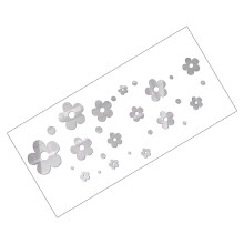 2Conjuntos Adesivo Flor Acrílico Decoração Residencial
