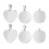 6St DIY Rvs Blanke Stempel Tags Met Oog Voor Ketting 1