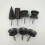 4Pcs Ebony Burnisher Black Electric Polished Head for 8