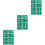12Pcs Durable Fire Exit Stickers Aluminum for Exit Marking Green 7