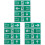 12Pcs Durable Fire Exit Stickers Aluminum for Exit Marking Green 4