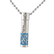 2Szt Niebieski Naszyjnik Keepsake Z Aromatem I Stali 316L
