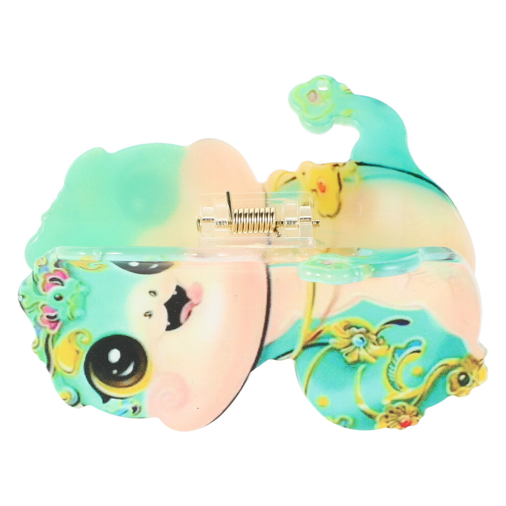 3Szt Zielone Klamry Do WłOsóW Dla Kobiet Z Akcentem ZwierzęCego WężA-image