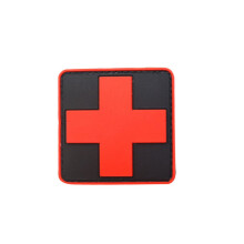 Medic Patch Red Cross Armband Tactical PVC 3D Cross Patch Rubber White Red One Piece